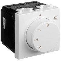 Выключатель вентилятора модульный DKC Avanti 4-поз. 2 мод. белое облако картинка